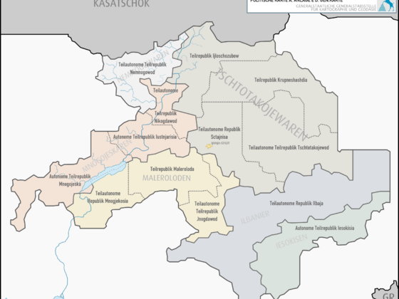 Ptschtanichastan - Politische Karte